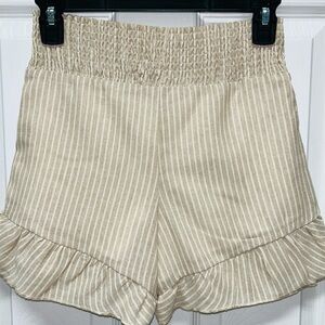 NWOT Juniors Tan Striped Shorts
